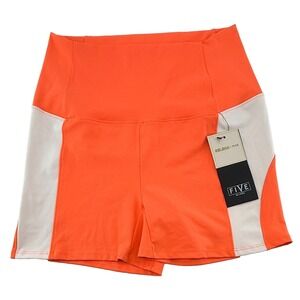 Selena x Five The Label Athletic Short Women Large Orange White Shorts NWT Dance